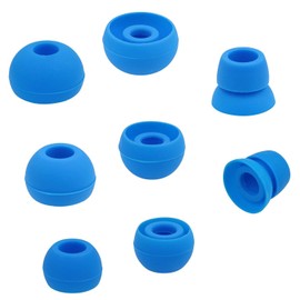 Alitutumao 8pcs Replacement Earbuds Silicone Eartips Compatible with Wireless Powerbeats 3 Powerbeats3 Earphones (Blue)
