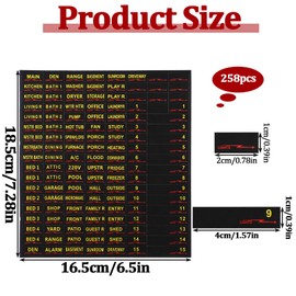 Ymapinc 2Pcs Circuit Breaker Labels, Waterproof Self-Adhesive Paper Black Labels for Breaker Box Electrical Panel Labels House Home Office Use(Vinyl)