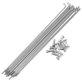 HEROFFIX 12 Set 14G Bicycle Spokes 163mm Bike Wheel Spokes 304 Stainless Steel Silver Tone