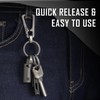 KeyUnity Titanium Side Print Keychain Minimalist Split Key Chain Quick