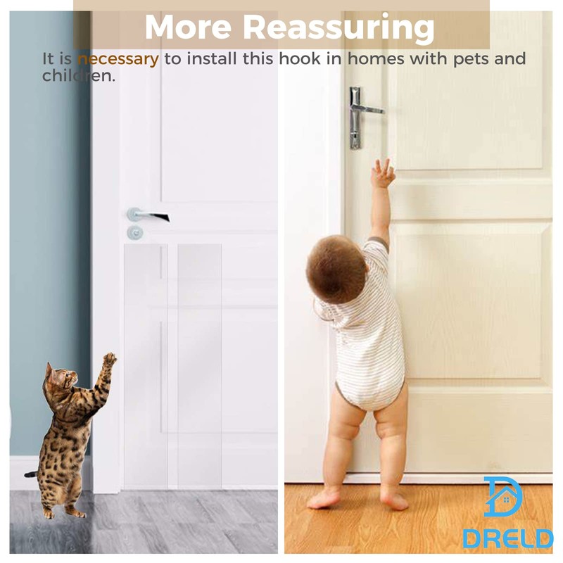 DRELD Pack of 2 Stainless Steel Cabin Hooks with Eyelet,