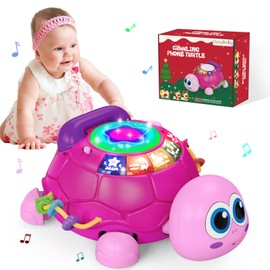 Ussybaby Baby Toys 6 to 12 Months,Infant Light up Music Toys, Phone Toy,Crawling Baby Girl Toys 7 8 9 10 11 Months 1-2 Year Old Toys Infant Baby Girl Gift (Pink)