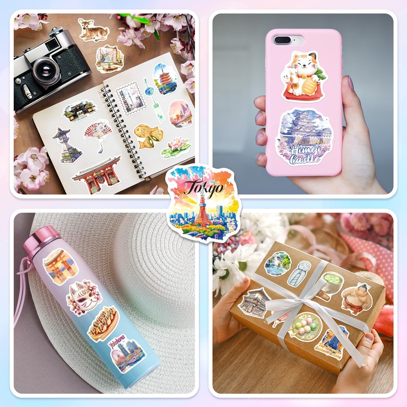 CKXTYNG 200PCS Japanese Stickers, Japan Travel Sticker Pack