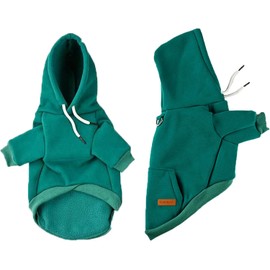 Sudadera para Perros, Sudadera con Capucha para Mascotas, Elegante Sudadera con Capucha y Lazo para la Correa, para Perros pequeños y medianos, Gatos en Clima frío(Verde, Medium)