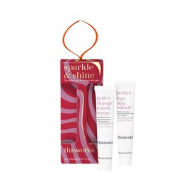 This Works Sparkle & Shine Gift Set - Travel Size Perfect Legs Skin Miracle and Perfect Cleavage & Neck Serum - Pamper Gifts for Women, Christmas Gifts for Her
