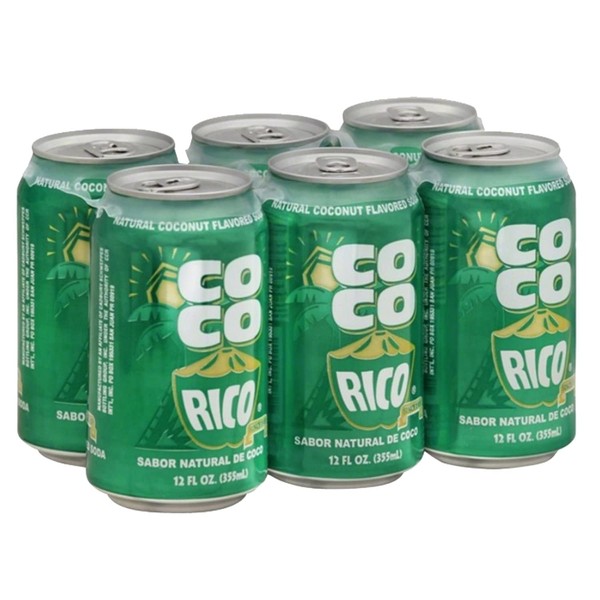 Coco Rico Coconut Soda (Pack of 6),12 Fl Oz / 355 ml Can