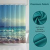 goodbath Long Shower Curtain 200cm drop,Ocean Beach Seaside Sunset Waterproof
