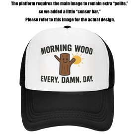 QZATZOC Funny Trucker Hats-Mesh Snapback Cap for Men & Women-Adult Inappropriate Humor Gag Gift,Retro Joke Hat Black