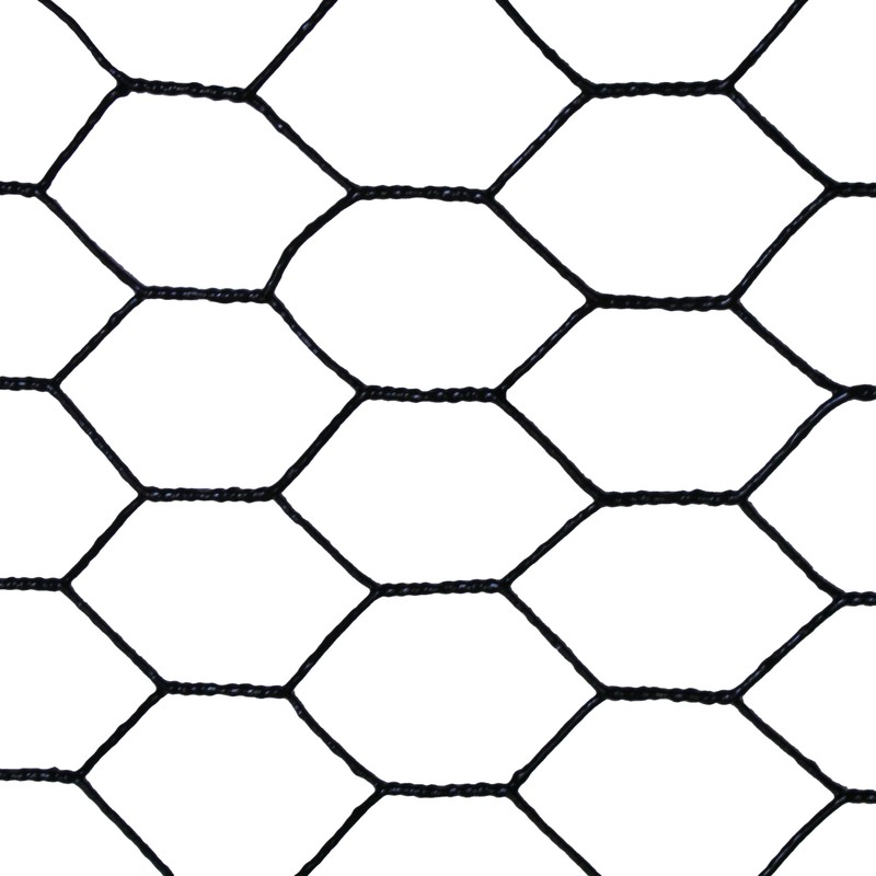 Vinyl Coated Poultry Netting, 1" x 12" x 150', Black
