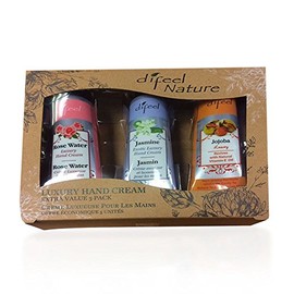 Difeel Happy Set 3, Natural Hand Cream, Luxurious 3-Piece Set, New York