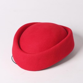 Small Top Hats for Women Millinery Beret Wool Felt Fedoras Ladies Wedding Bride 2024 Winter Hat Tea Party Dress Red