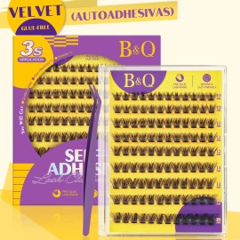Extensiones De Pestañas Autoadhesivas Velvet B&Q pestañas bq Kit Larga Duración Bq lash con pinzas pestañas postizas resistente al agua