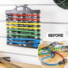 Bungee Buddy by Wrap-It Storage - Bungee Cord Holder (2-Pack) - Storage for Assorted Size Heavy Duty Bungee Cords or Straps with Hooks for Automotive and Garage Organization