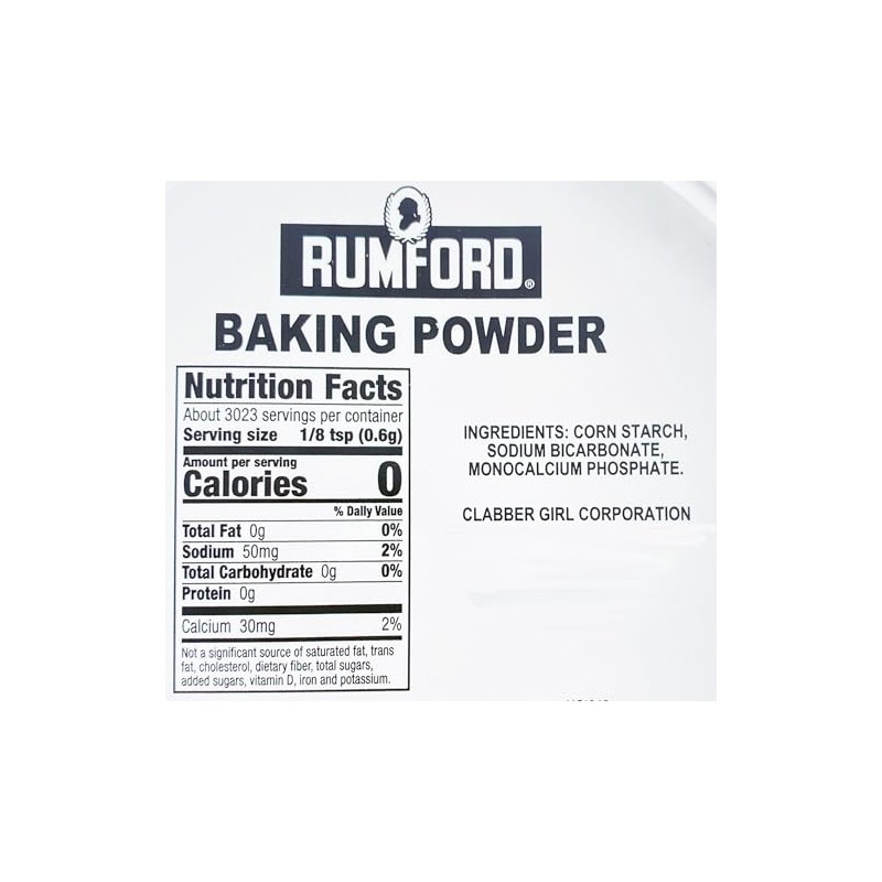 Rumford Aluminum-Free Baking Powder 4 Lbs (Pack of 2)