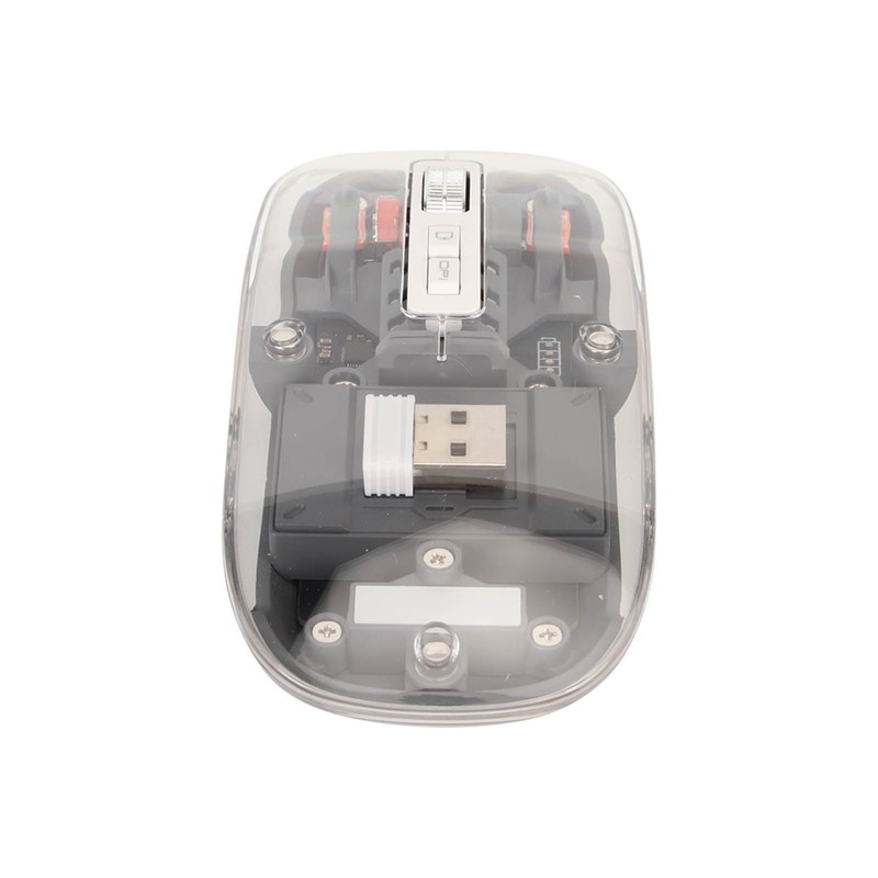 Wireless Bluetooth Mouse Transparent Clear Cool Shell Mute Click Colorful