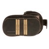 Ladies Wallet with outside zip LEAS, Genuine Leather, brown -