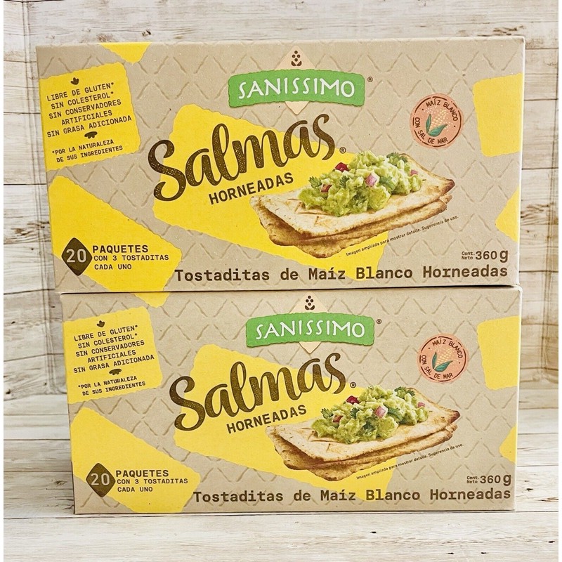 sanissimo 4x Salmas Horneadas Baked Corn Crackers Sanissimo pack of