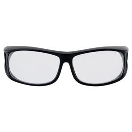 MotoFrames Sideshow Fit Over Glasses OTG Safety Motorcycle Glasses Matte Black Frames Clear Lenses