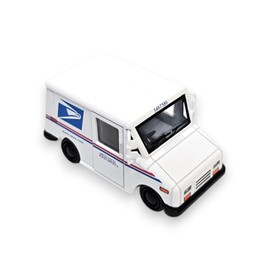 Zugar Land Die-Cast Pull Back Mini Postal Carrier Truck (2.5 Inch) (1 Pack) Metal Post Office Truck with Pullback Motion. (1)