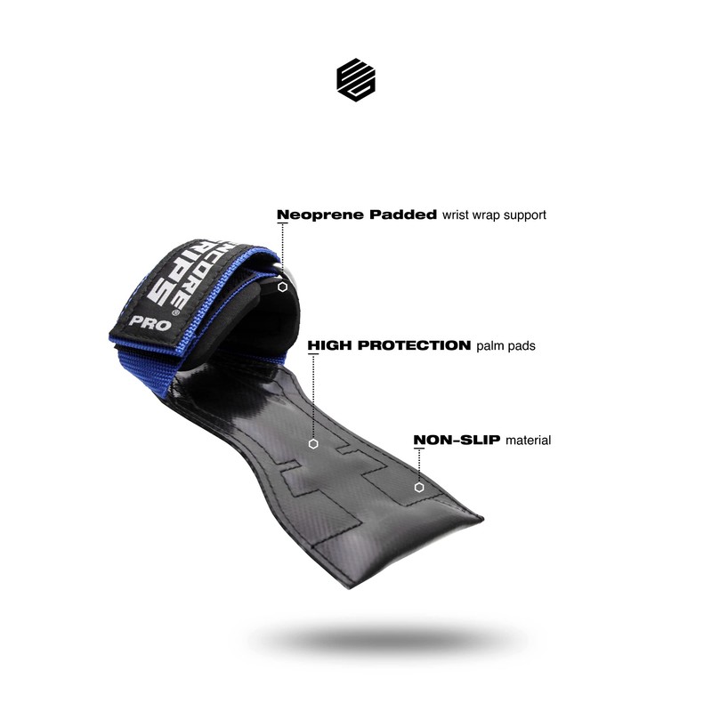Professional Grips Lifting Straps with Wrist Hand Bandage for Fitness