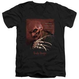 Popfunk A Nightmare On Elm Street Freddy Krueger Large Face Unisex Adult V-Neck T Shirt (X-Large) Black