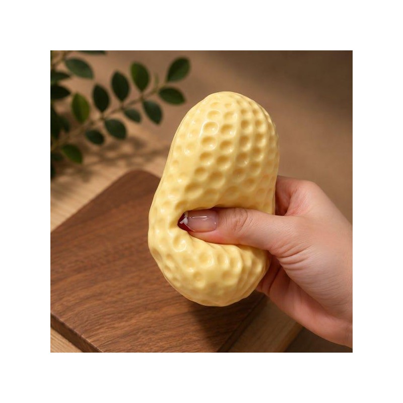 Peanut Squishy Stress Ball for Sensory Play – Soft Crunchy