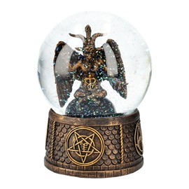 Baphomet Snow Globe with Mystical Symbols 13 cm Figurine Fantasy Gothic Statue