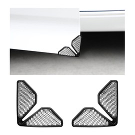 NYTKL 2PCS Car Door Protector Edge Guards, Anti-Collision Carbon Fiber Auto Door Corner Guards Sticker, Self-Adhesive Edge Protector Corner Cover Exterior Decor for Car Truck SUV (Silver)