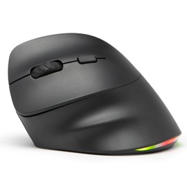 Bluestork - Ergonomische Vertikale Kabellose Maus 800-2400dpi 6 Tasten RGB - Maus Ergonomisch - Ergonomische Maus Kabellos - Vorbeugung Gegen Mausarm (rsi Syndrom) - Pc & Mac - für Linkshänder - 2024