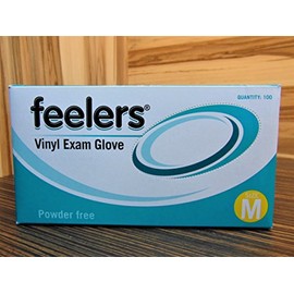 Powder-Free Disposable Vinyl Gloves - Medium Clear - 100 Pack