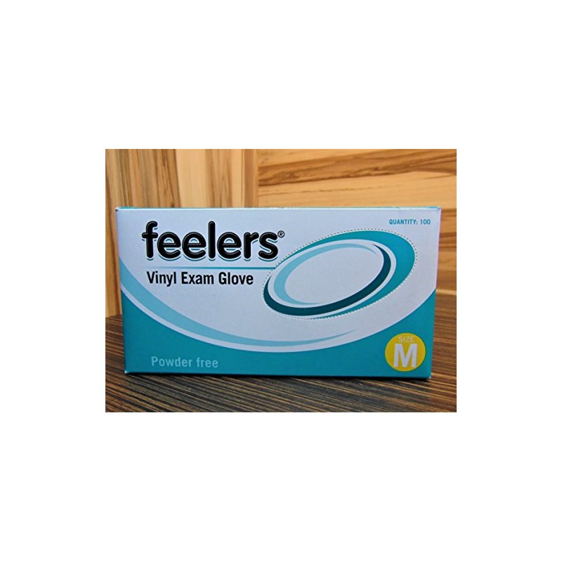 Powder-Free Disposable Vinyl Gloves - Medium Clear - 100 Pack