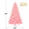 HAPPYGRILL 7.5FT Artificial Pink Christmas Tree with Stand New PVC