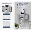 Wall-mounted Toothpaste Squeezer with Toothbrush Holder - Punch-free Installation for