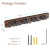 OUTNILI Mop and Broom Holder Wall Mount - Rustic Wood