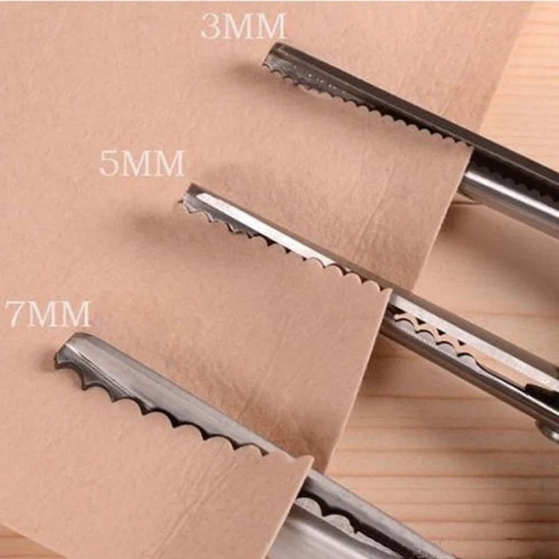 Stainless Steel Pinking Shears for Fabric Cutting – 3/5/7mm Wave