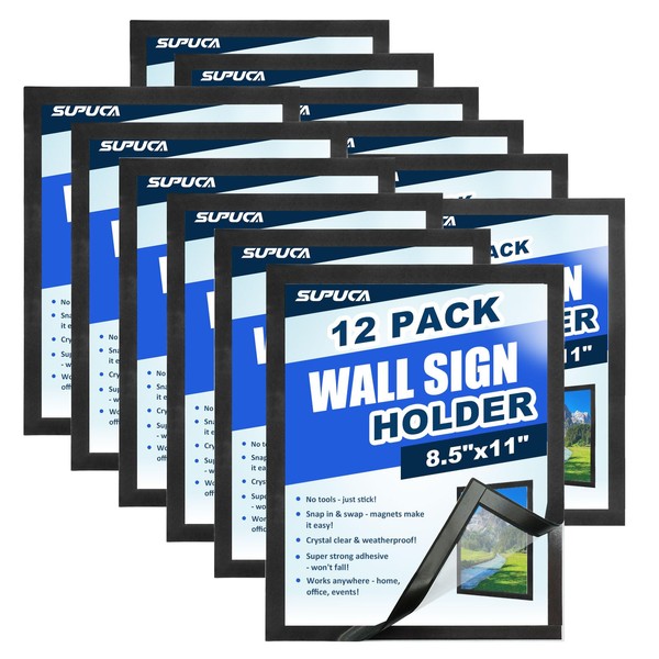 Supuca Magnetic Sign Holder & Picture Frame 8.5 x 11