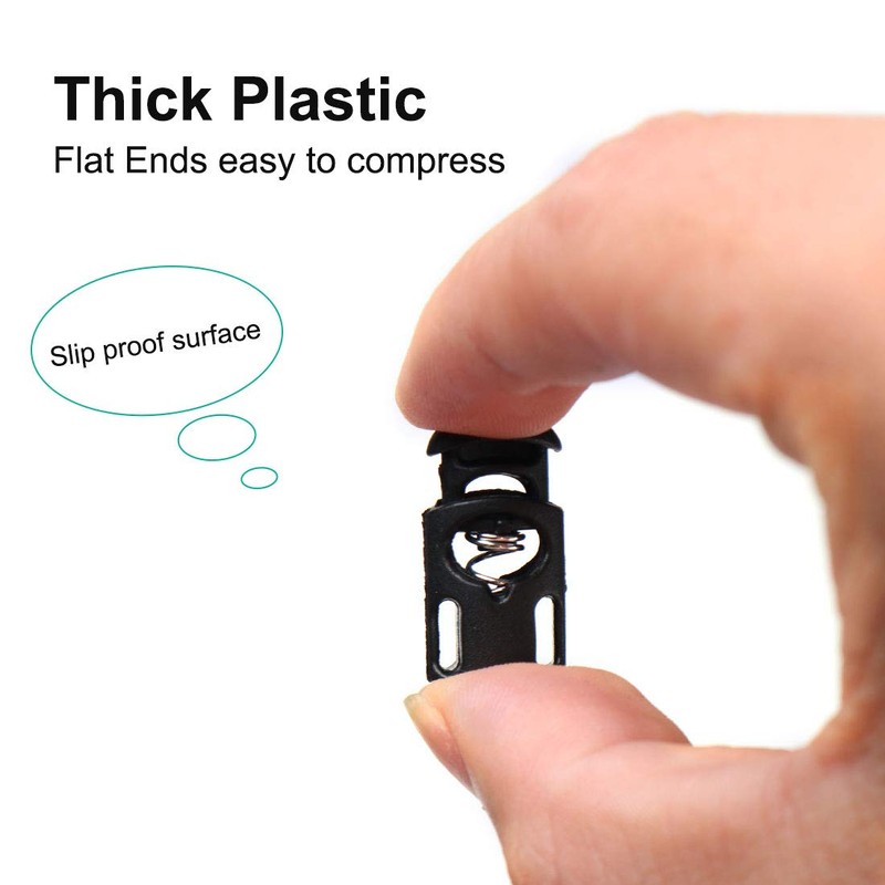 sourcing map Plastic Cord Toggle Clasp Stopper Rope End for