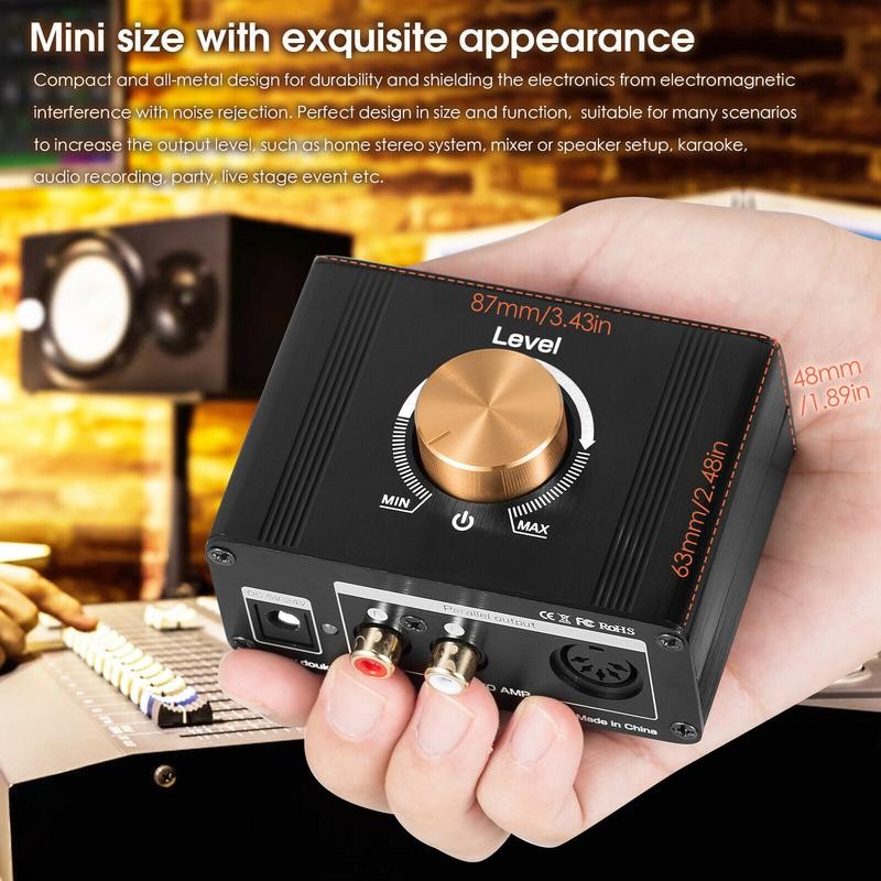 Douk Audio Mini Stereo Line Level Booster Amplifier Audio Preamp