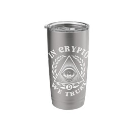 In Crypto We Trust - Cryptocurrency Blockchain BTC Stainless Steel Insulated Tumbler