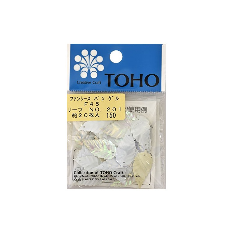 TOHO No. F45-201 Spangle Leaf Approx. 1.0 x 0.5 inches