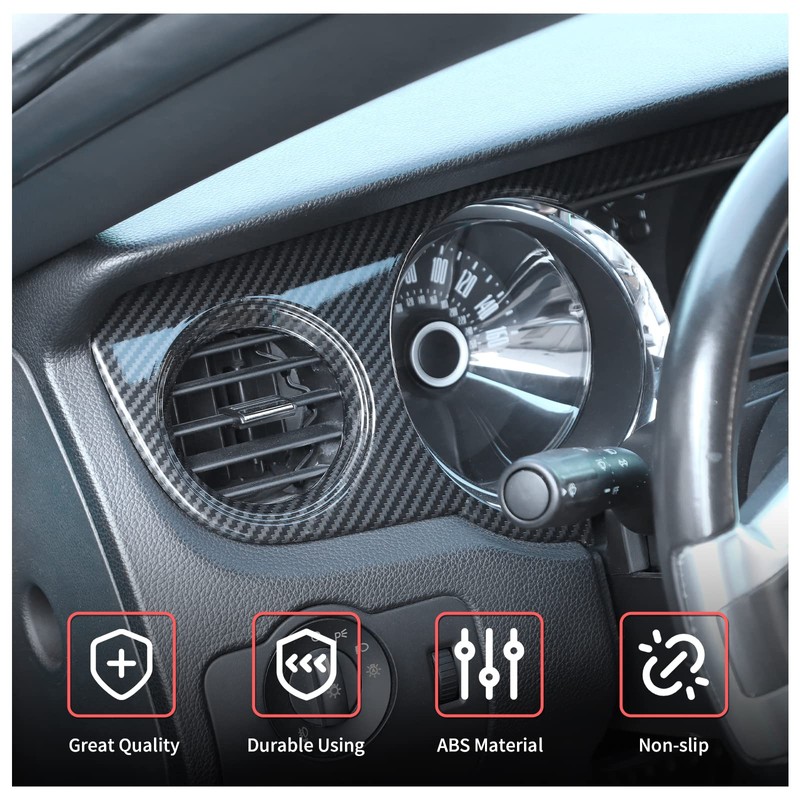 RT-TCZ Carbon Fiber Center Console Dashboard Panel Trim Cover Kit