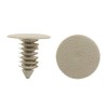 100Pcs 9mm Khaki Plastic Door Fender Bumper Push Rivets Clip
