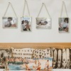 LOSYHU 4 Pack 5" x 7" Brass Hanging Photo Frame