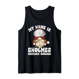 Funny Detective Sherlock Holmes Costume For Men Gnome Lover Tank Top