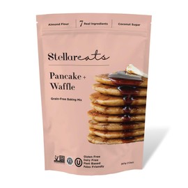Stellar Eats Grain-Free Pancake & Waffle Mix | Gluten-Free, Dairy-Free, Plant-Based, Paleo-Friendly | Sweetened with Coconut Sugar | Almond Flour-Based | Makes Fluffy, Thick Pancakes | 7.3 oz | 1 Pack