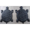 Set of 2 Iron Verdigris Garden Turtle Stepping Stone