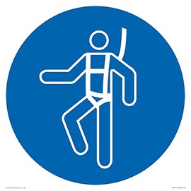 S30 Schild mit Aufschrift "Wear a safety harness", 300 x 300 mm