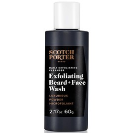 Scotch Porter Exfoliating Beard Wash & Face Cleanser for Men, Travel Friendly | Formulated with Non-Toxic Ingredients, Free of Parabens, Sulfates & Silicones | Vegan | 2.17 oz Bottle | Scotch Porter