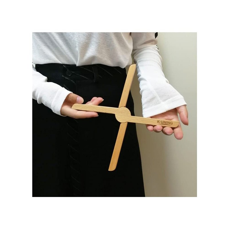 K-UNING Pot Trivet Folding One-Touch Wood Compact Outdoor