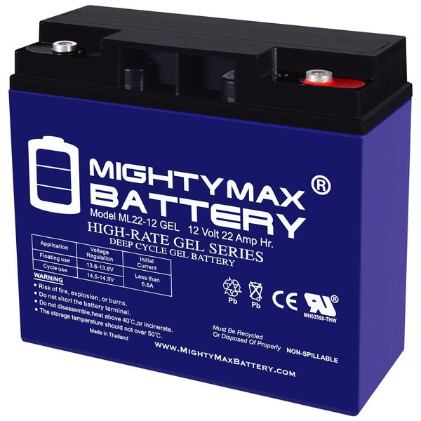 Mighty Max Battery 12V 22AH Gel Battery for Rascal 320,